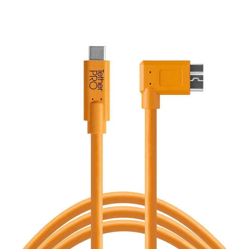 テザーツールズ　USBケーブル TetherPro USB-C to 3.0 Micro-B Right Angle15(4 　CUC33R15-ORG