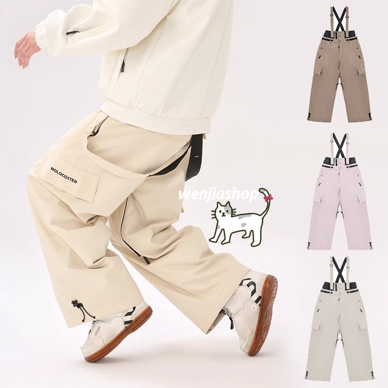 スノーボードウェア 2024 2025 つなぎパンツ メンズ レディース オールインワン ズボン オーバーオール 裏起毛 ウィンタースポーツ 韓国風 防水 スノーウェア スキーウェア スノボウェア