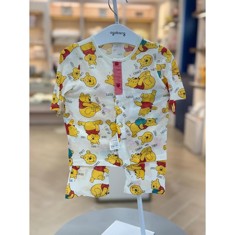 [驪州店] [フレックス] ディズニー 蜂蜜壺プーさん7分袖オープン肌着 79S317604