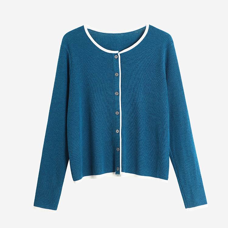 タイト 萌え袖 公園 カジュアル 体型カバー秋冬の 細身 カーディガン 無地 ニット レディース 【今季トレンド】トップス バイカラー 4色 シンプル お出かけ 長袖 ラフ 休日 ルーズ コントラスト