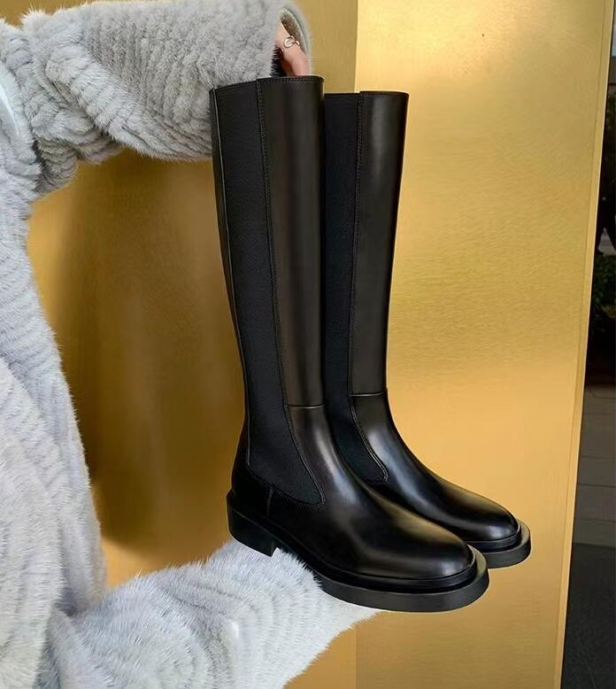 ロングブーツ レディース ブーツ ロングブーツ ローヒール ヒール3.5cm ロングブーツ レディース 歩きやすい ぺたんこ 疲れない ブーツ おしゃれ エンジニアブーツ スエード調 サイズ22.0