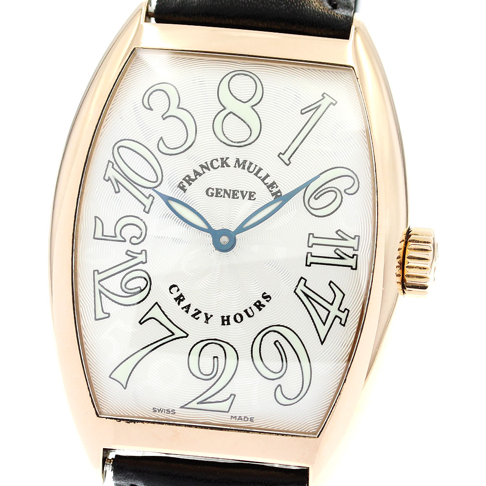 フランクミュラー FRANCK MULLER 7851CH トノーカーベックス クレイジーアワーズ K18PG 自動巻き メンズ 良品 _865179【中古】