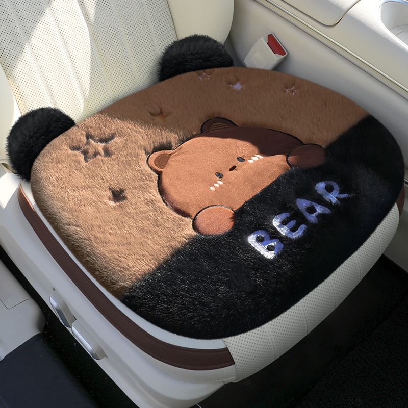漫画のかわいいカーシートクッション厚く暖かいぬいぐるみシングルピーススクエアクッションカーマルチピースセット