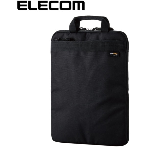 BM-IBCDH15BK [バッグインバッグ インナー PC ナイロン 耐久 CORDURA 縦型 15.6インチ 収納 取っ手付き 小物 ポケット 持ち運び 撥水 厚手 擦り切れ 摩耗 ブラック]