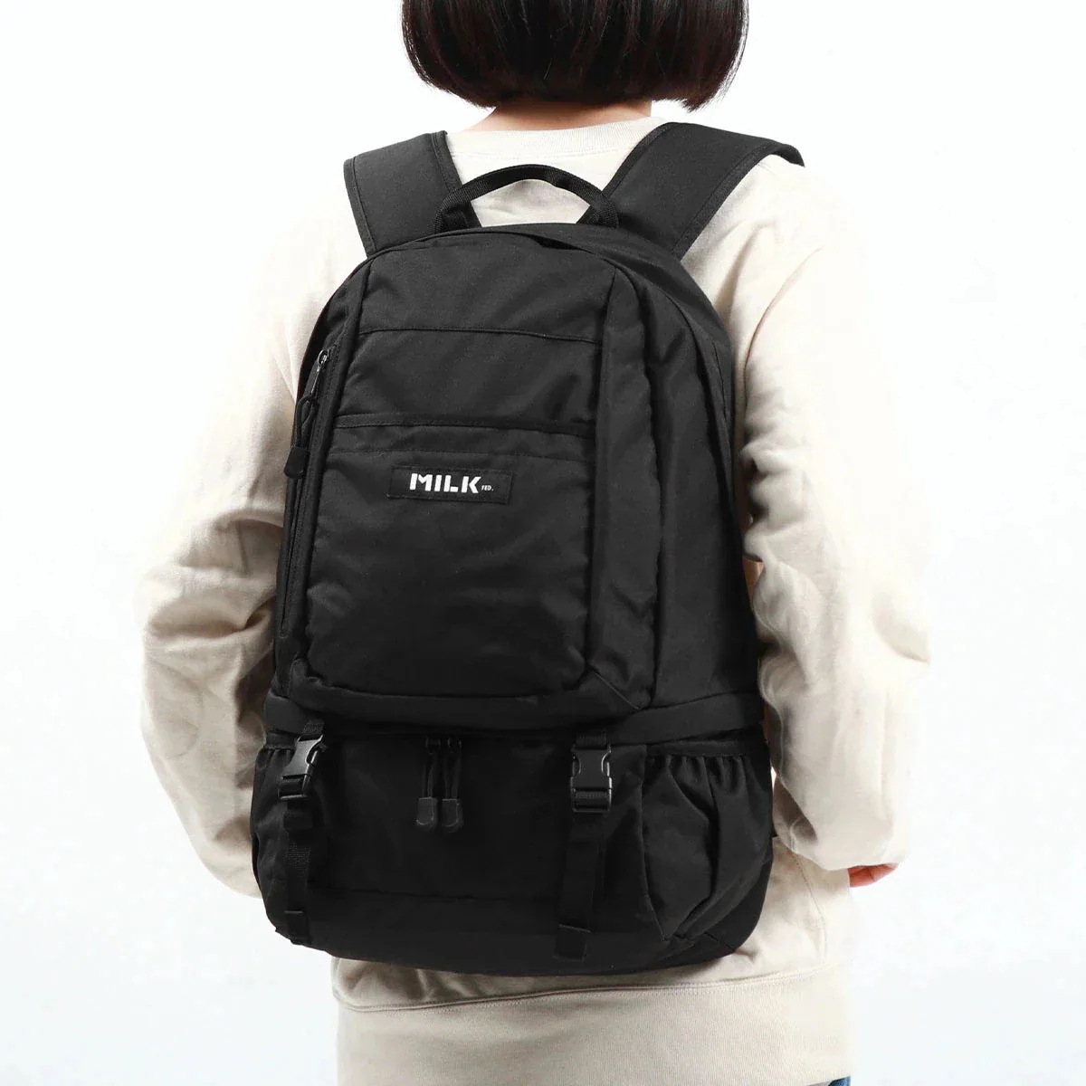リュック 通学 BIG BACKPACK BAR B4 28L 大容量 女子 レディース シューズ収納 ボックスロゴ 03164033