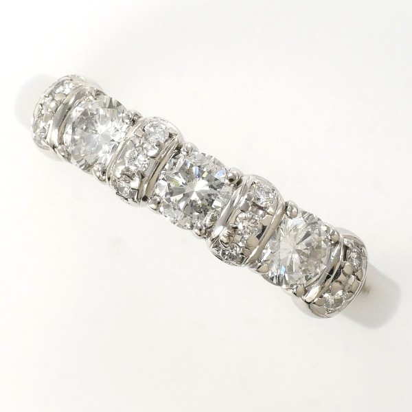 PT900 プラチナ リング 指輪 13号 ダイヤ 0.58 カード鑑別書 ジュエリー 中古