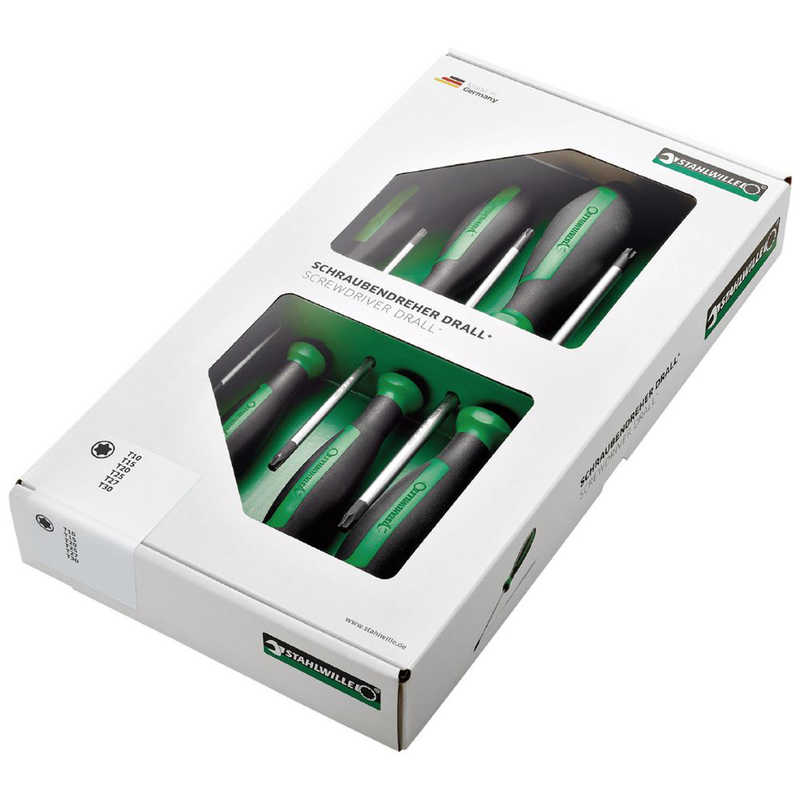 STAHLWILLE　6本組 DRALL＋グリップ ヘクスローブドライバーセット　4689TX