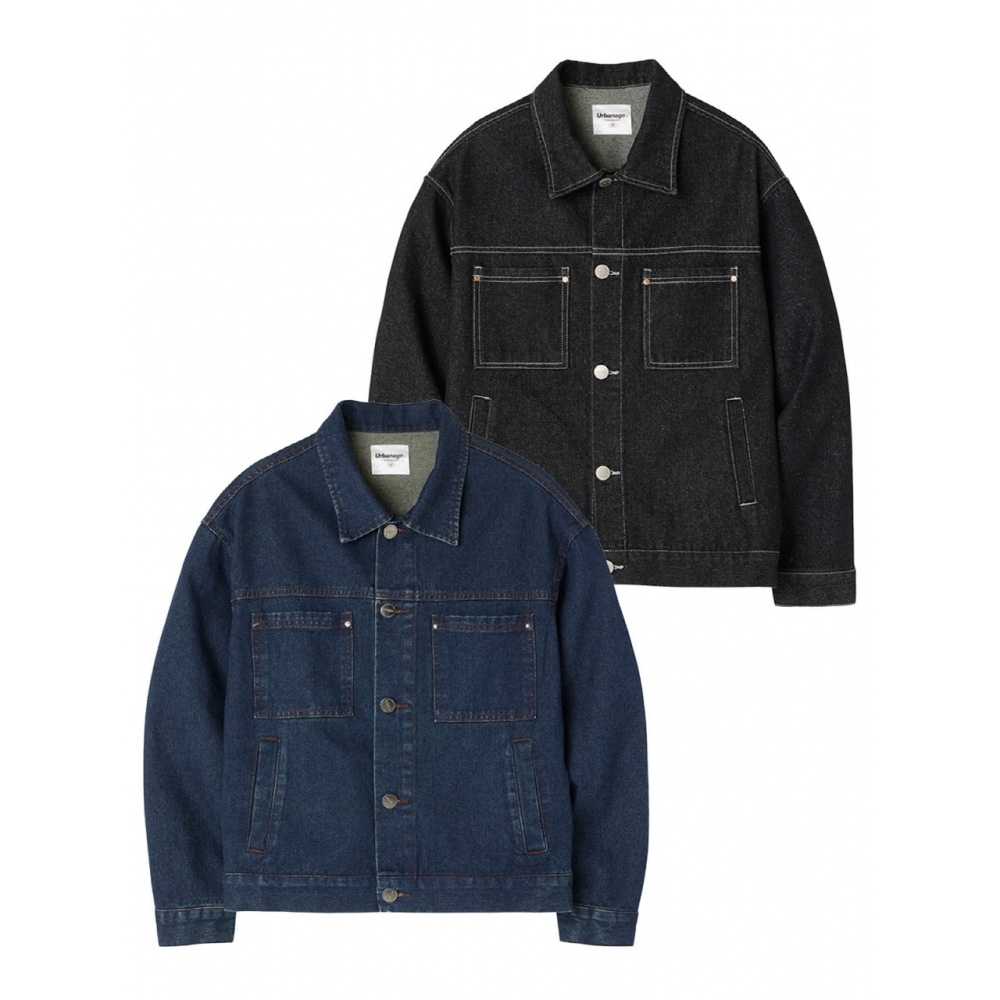 URBANAGE オーセンティックウォッシュデニムトラッカージャケット (2COLOR)