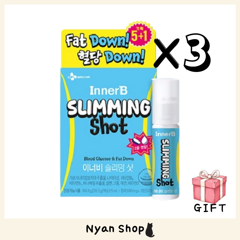 インナー ビ パットダウン スリーミングショット 6個入り 3箱 韓国ダイエット/ 血糖/ 体脂肪/ 炭水化物/ コロソル酸/ ガルシニアカンボジア
