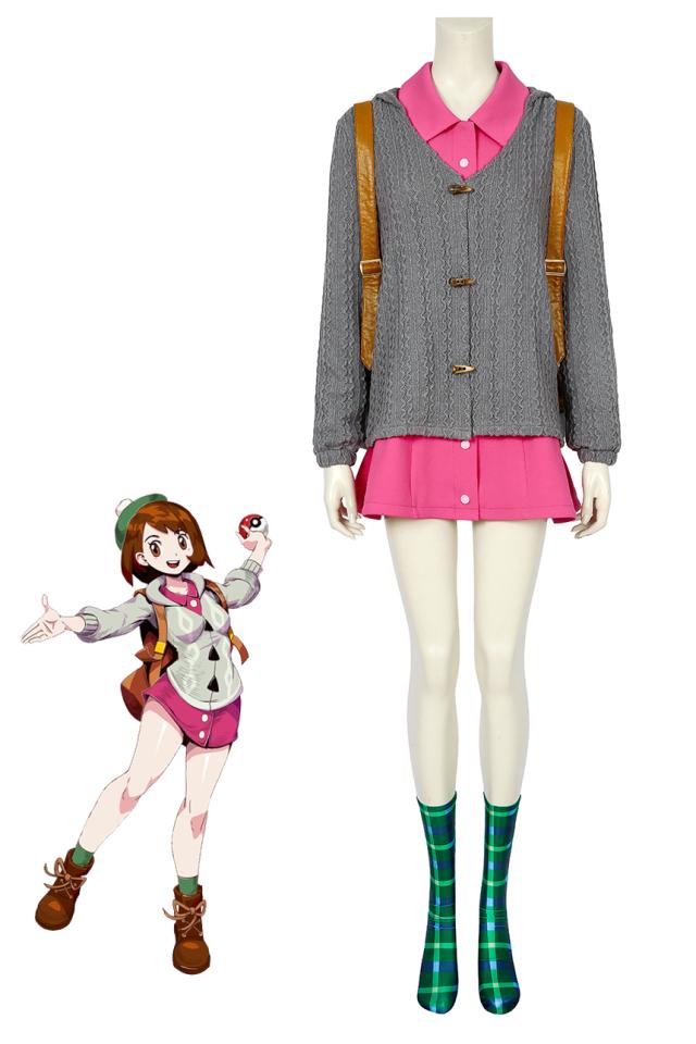 新タイプ追加 激安販売 ポケットモンスター ソード・シールド ポケモン剣盾 女主人公 ユウリ Pokemon Sword Shield コスプレ衣装 コスチューム[4588]
