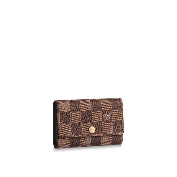 ルイヴィトン LOUIS VUITTON キーケース キーホルダー ダミエ エベヌ ブラウン ゴールド