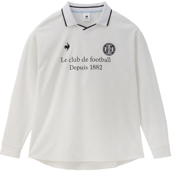 ルコック Le coq sportif ジャガードゲームシャツ カジュアル 長袖Tシャツ LT4FLT02M-WH00