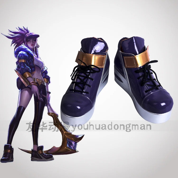 【ハッピーハロウィン】リーグ・オブ・レジェンド KDA バーチャルガールグループアカリコス靴コスプレ靴