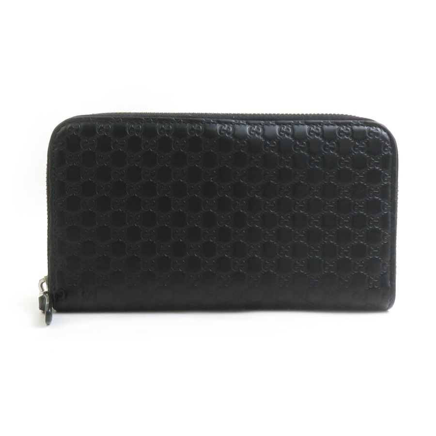 グッチ GUCCI ラウンドファスナー長財布 レザー ブラック ユニセックス 544473 h32210j