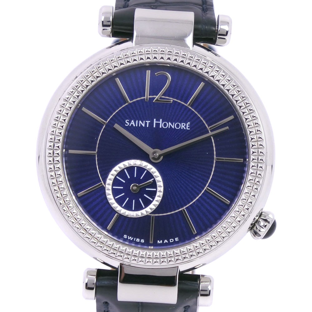 オーデシー SN7620211DFIN 腕時計 ステンレススチール レザー クオーツ スモールセコンド ユニセックス 青文字盤 中古品