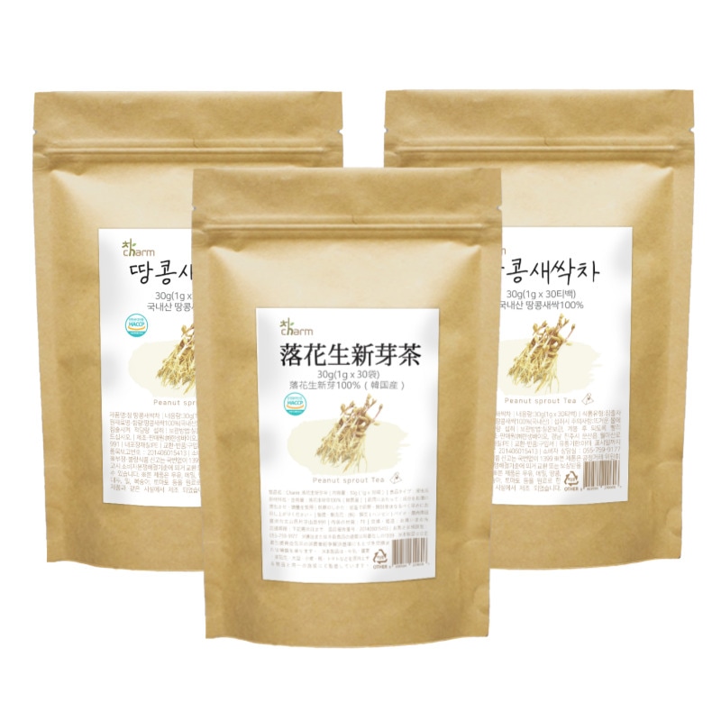 [韓国] チャーム 落花生茶 1g*30テ*三つ ィーバッグ かんこくさん ISO22000 FSSC22000