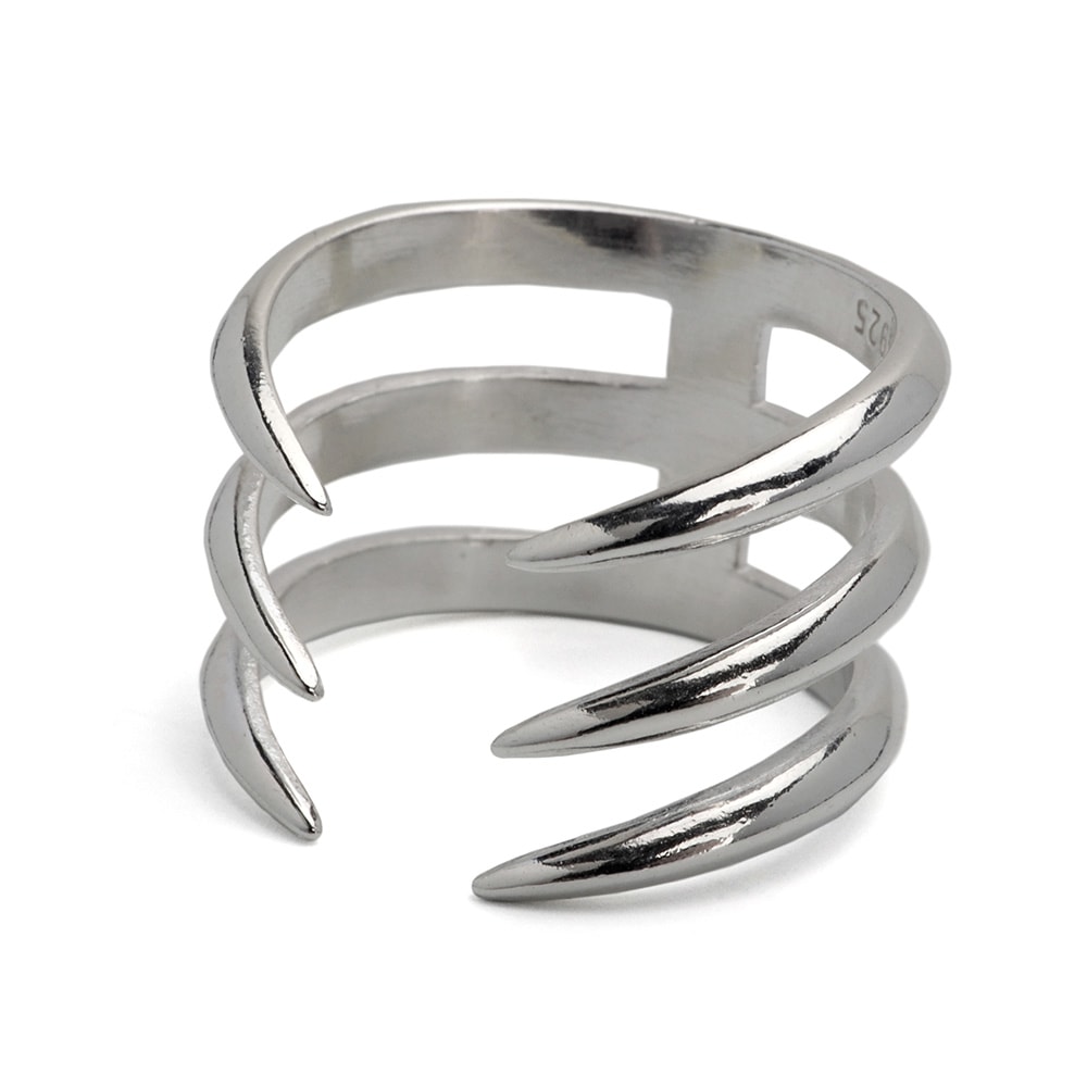 シルバー925 3連 ワイドリング [cr635]