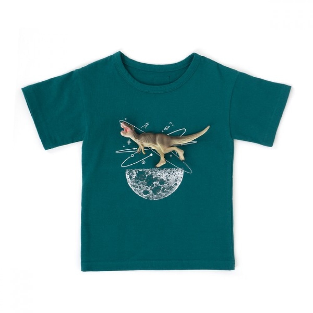 [トーボックス] 恐竜フィギュアショートスリーブティーグリーン DNKBJ2TDDF11GRN