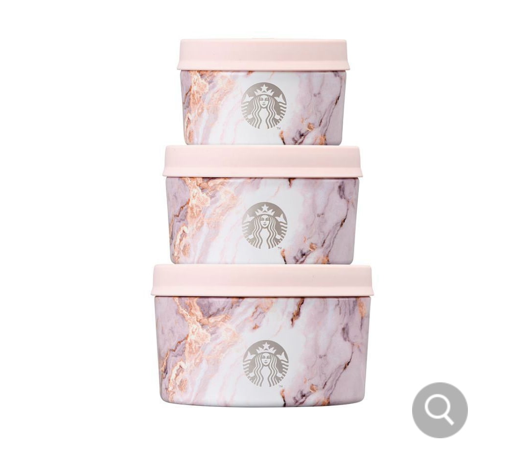 スターバ KOREA ステンスウェルマーブルフードコンテナ3P SS Swell marble food contanier 3P