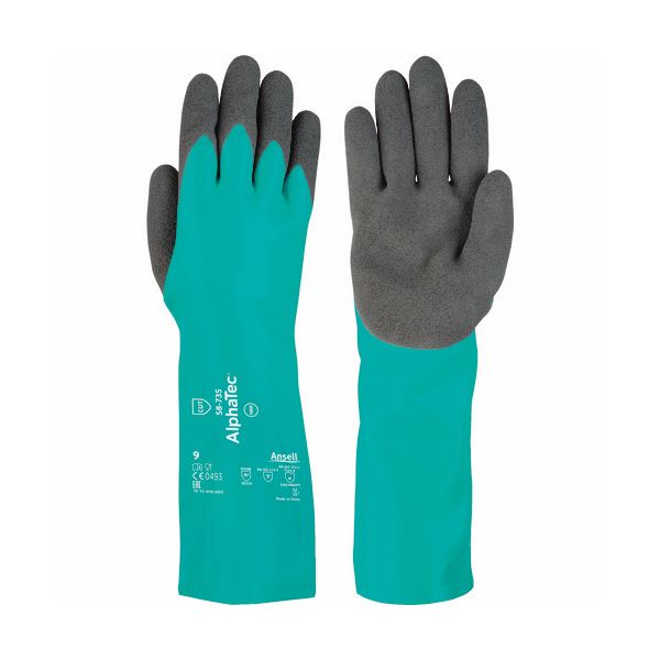 アンセル耐薬品/耐切創手袋 アルファテック 58-735 Mサイズ グリーン 58-735-8 1双