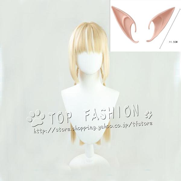 バーチャルYouTuber VTuber 不知火フレア コスプレ ウィッグ+幽霊の耳 コスチューム ウィッグネット付き