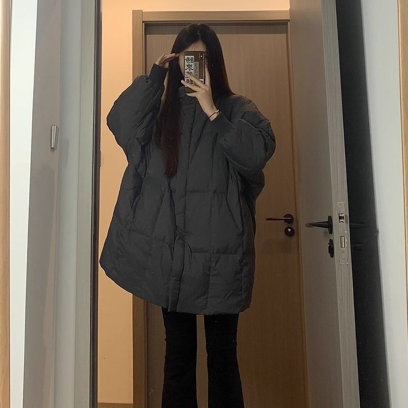 太ったmmの中の長い綿服のコートの女性は保温秋冬の韓国版立襟綿服の潮を厚くした