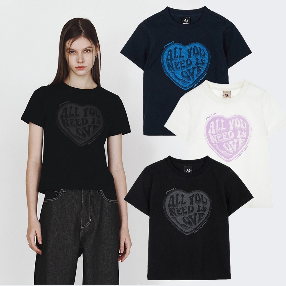 [ADDOFF]韓国人気NEED LOVE GIRL T-SHIRT [3色]