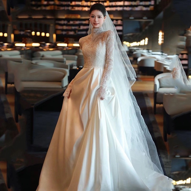 パーティードレス2024新作 高級感 ワンピース ウェディングドレス 白 花嫁ロングドレス 結婚式ワンピース 結婚式 ドレス ロングドレス 演奏会 二次会 花嫁 ドレス 韓国ファッション