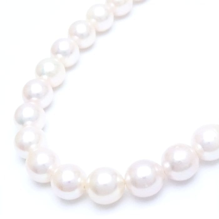 パール ネックレス 43.5cm あこや真珠7～7.5ミリ シルバー/74967【中古】