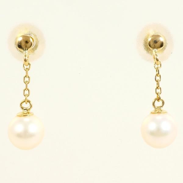 K 18ゴールド　パールピアス 18金 ピアス 丸玉 6mm パールキャッチ イエローゴールドK18