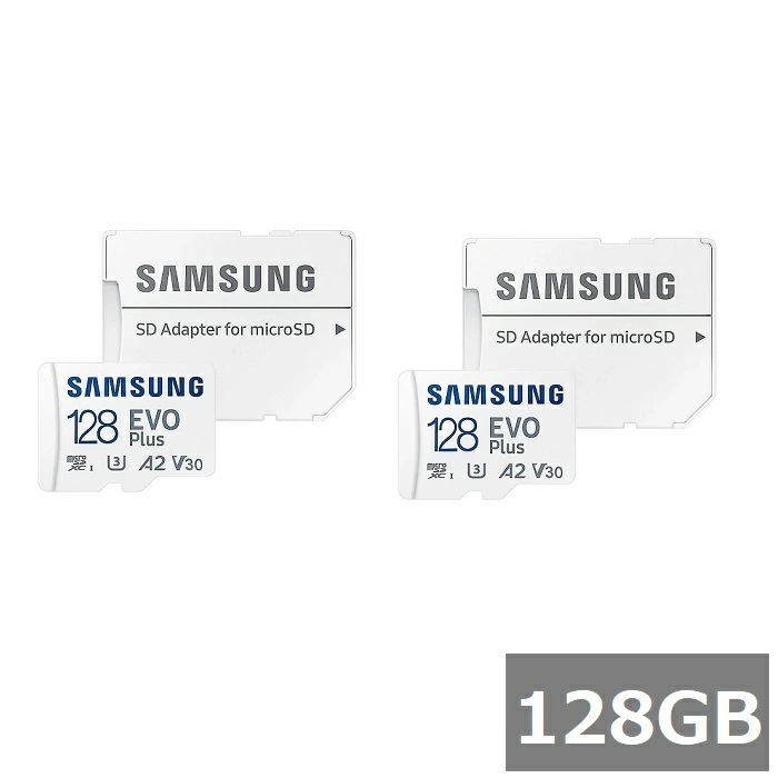 【2セット】 サムスン マイクロSD MicroSDXC MB-MC128SA/APC EVO Plus 128GB アダプター付 Samsung マイクロSDXCカード microSDカード