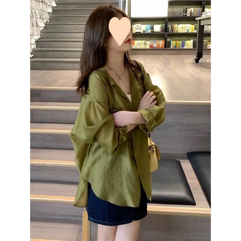 【1つ買うと10つ無料】女性のためのシャツ女性用の小さなコート女性のための薄い短い服早春のしわ夏の夏スタイル