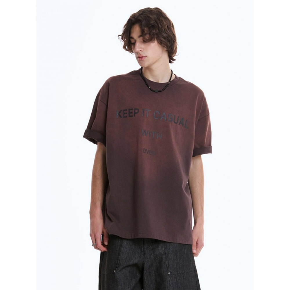 ディバインディスタンスオーバーフィットビンテージウォッシュTシャツ