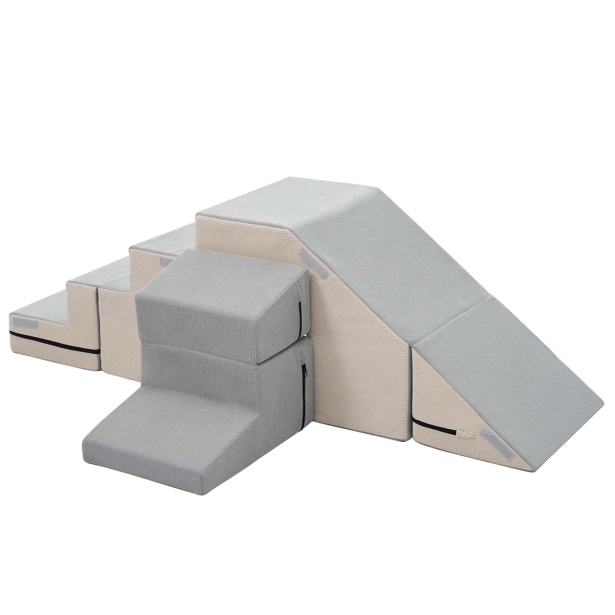 1639【ベージュ+アクアブルー】おもちゃ ソフトブロック アスレチック ブロック クッション 布製 玩具 大型 室内 遊具 滑り台 キッズスペース 子供 こども キッズ 幼児 保育園 保育用品 クリ 13,460円