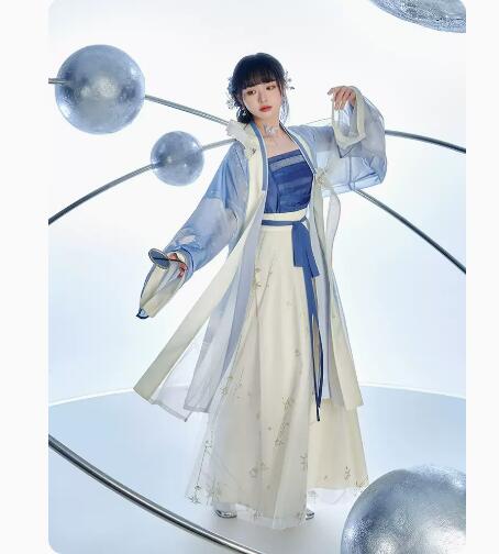 漢服ワンピース　列星天问一号航空宇宙文化創意　ワンピース　漢服　３点セット 6,600円