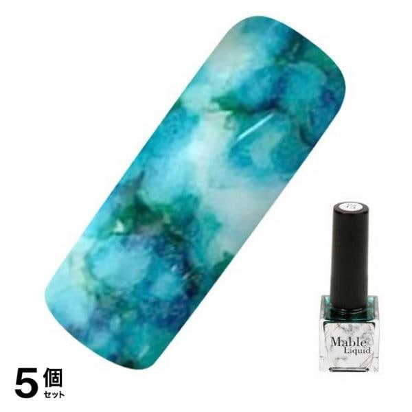ICEGEL(アイスジェル) ネイルアート材 マーブルリキッド MA-15 ジェイド 7mL 5個セット