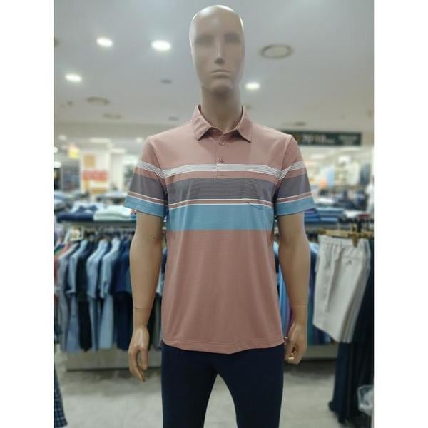 セーブゾーン05 ベーシック ストライプ Tシャツ インディアン ピンク ACTS2457 76 (S50094586)