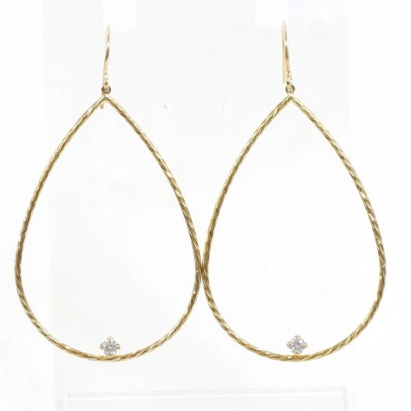 カナル4℃ K10YG ピアス ジルコニア 総重量約1.8g ジュエリー 中古