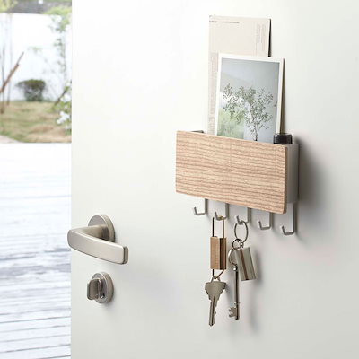 他サイト： キーフック 山崎実業 RIN リン ホルダー付きマグネットキーフック ナチュラルの商品画像