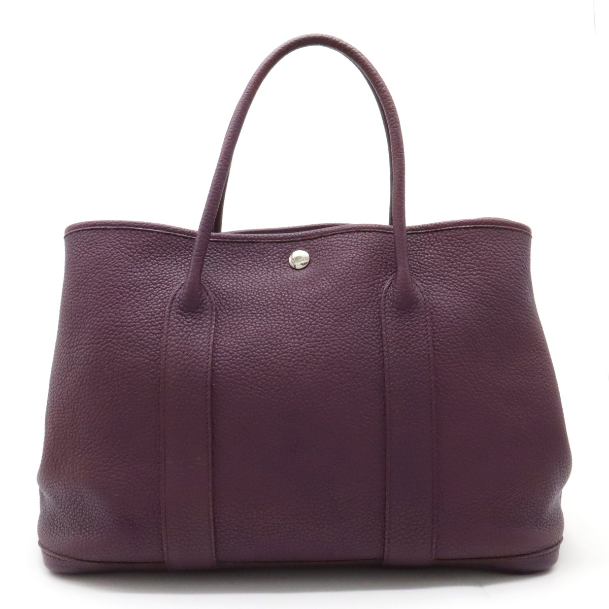 ガーデンパーティPM 36 トートバッグ ハンドバッグ ネゴンダ レザー カシス 紫 パープル シルバー金具 O刻