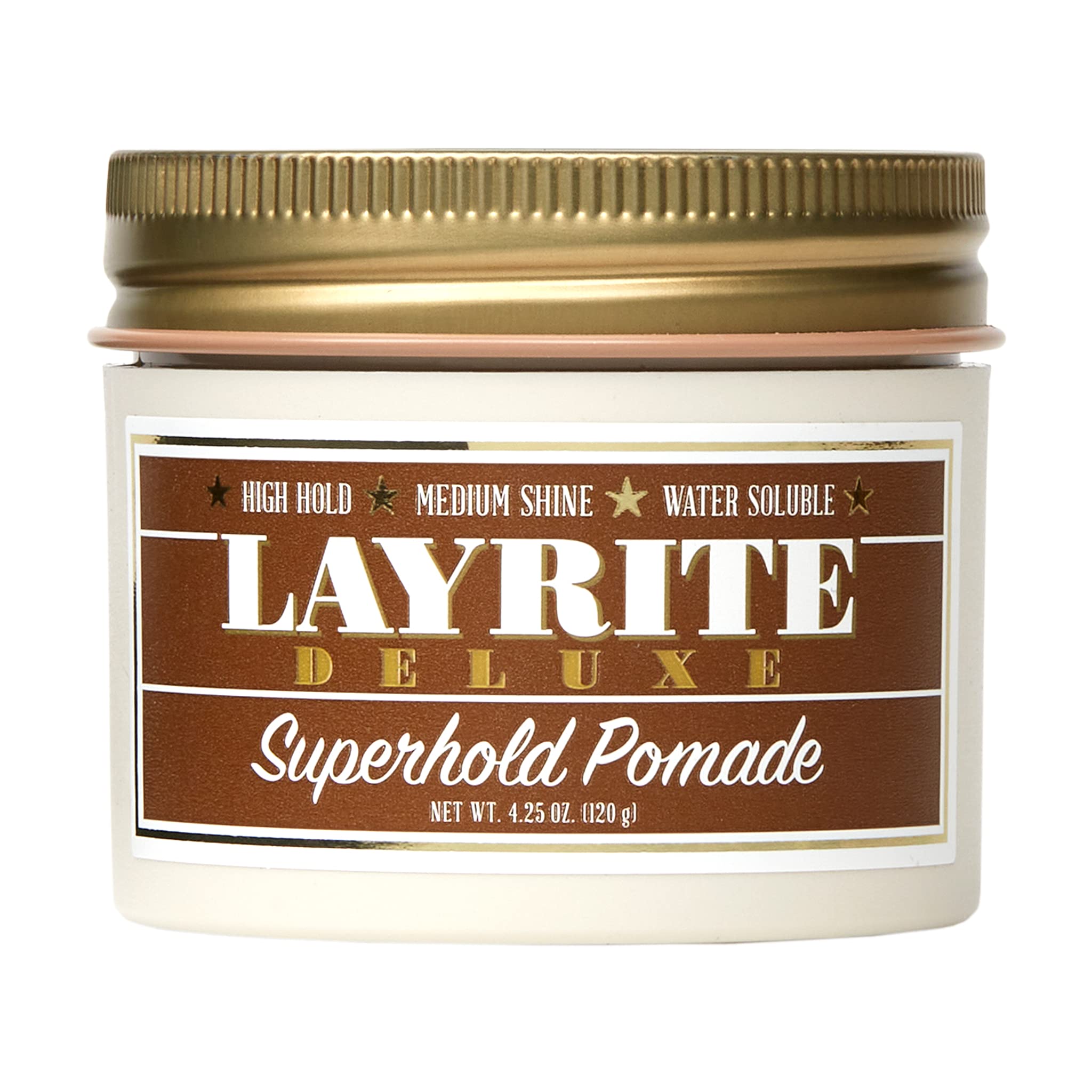 Layrite Superhold Pomade (High Hold, Medium Shine, Water Soluble) 120g/4.25oz