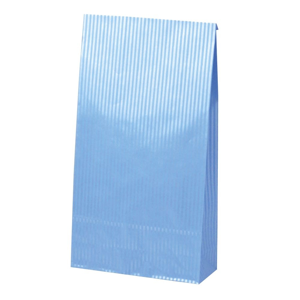 （まとめ買い）ササガワ 紙袋 角底袋 クリスタルブルー 幅180xマチ65x高さ340mm 100枚入 50-3711 [x3]