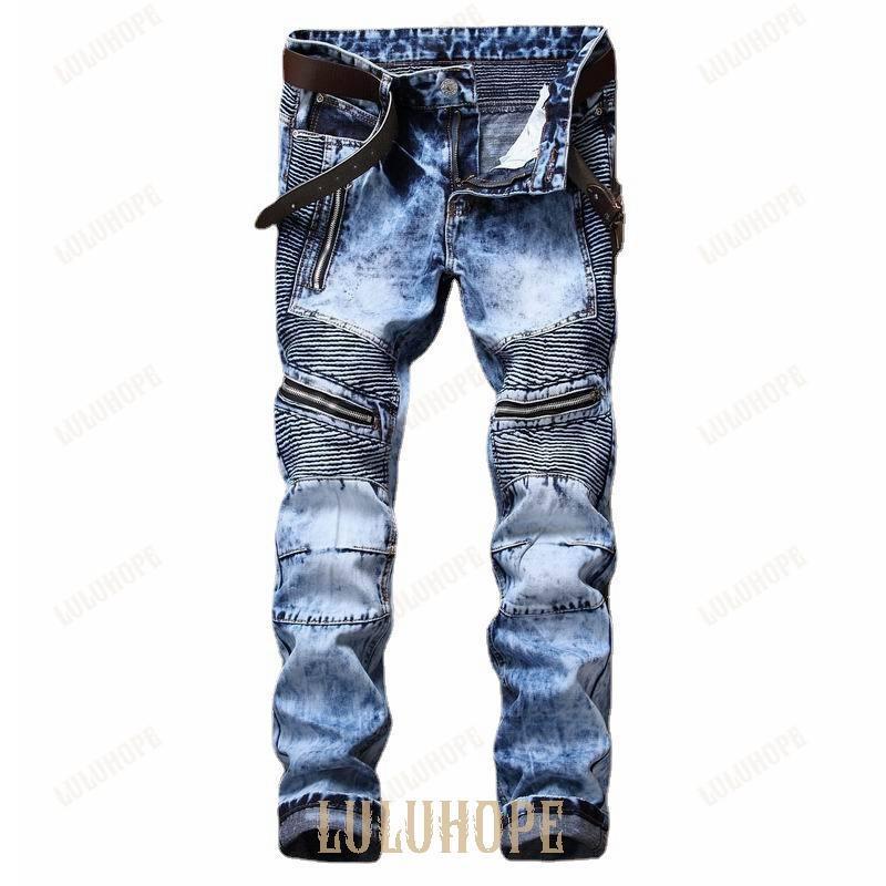 ジーパン デニムパンツ メンズ バイクパンツ ジーンズ スキニーパンツ ダメージ ロング デザインデニム 大きいサイズ 秋 冬 おしゃれ 5,117円