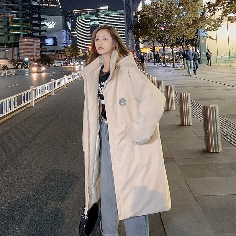 高級な質感ダウンコートレディースロングダウンコートダウンジャケット秋冬フード付きキルティングコート防寒コートシンプル大きいサイズ中綿コート