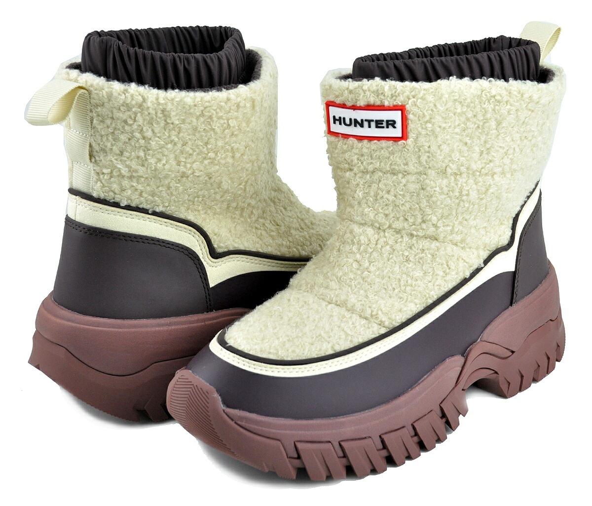 ウィメンズ ワンダラー ブークレ ショート スノー ブーツ キャンバスクリーム ブラウンブラッシュ レディース フリース wfs2226wad-cdbショート・ミドルブーツ