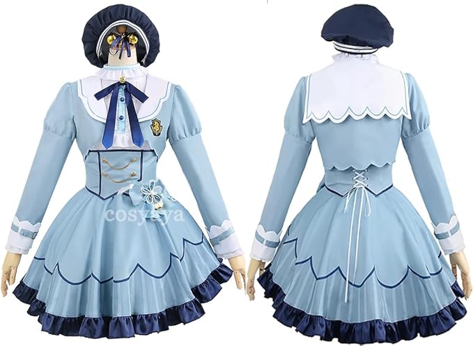 天宮こころ コスプレ 衣装 バーチャルYouTuber VTuber 帽子付き 水色 ウィッグ/靴追加可