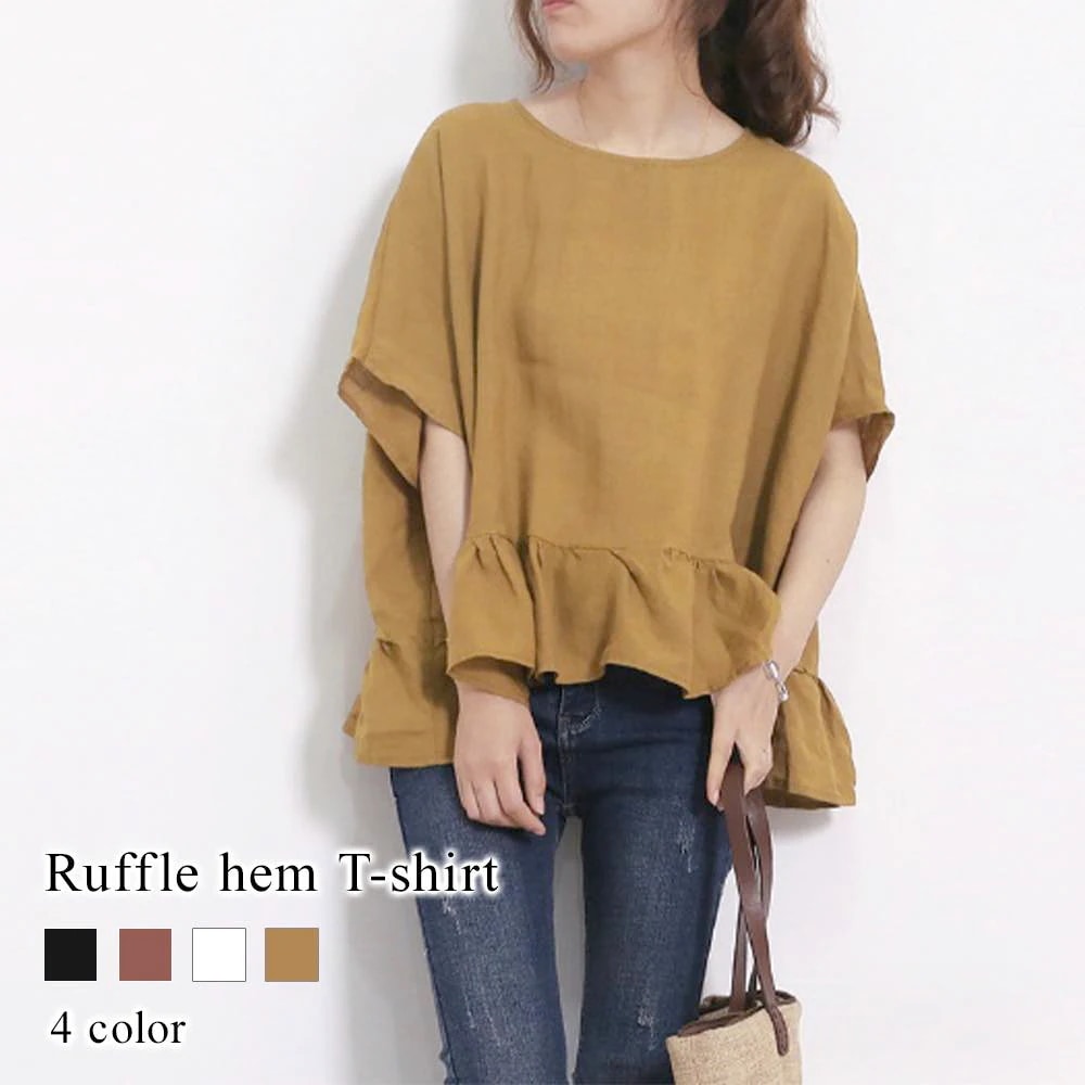 ブラウス レディース 裾フリルTシャツ レース スーツ オフィス 夏 白 涼しい きれいめ 大きいサイズ カジュアル リボン 春 フリル ブランド ノーアイロン 薄手 安い シフォン 事務服 半袖 カ