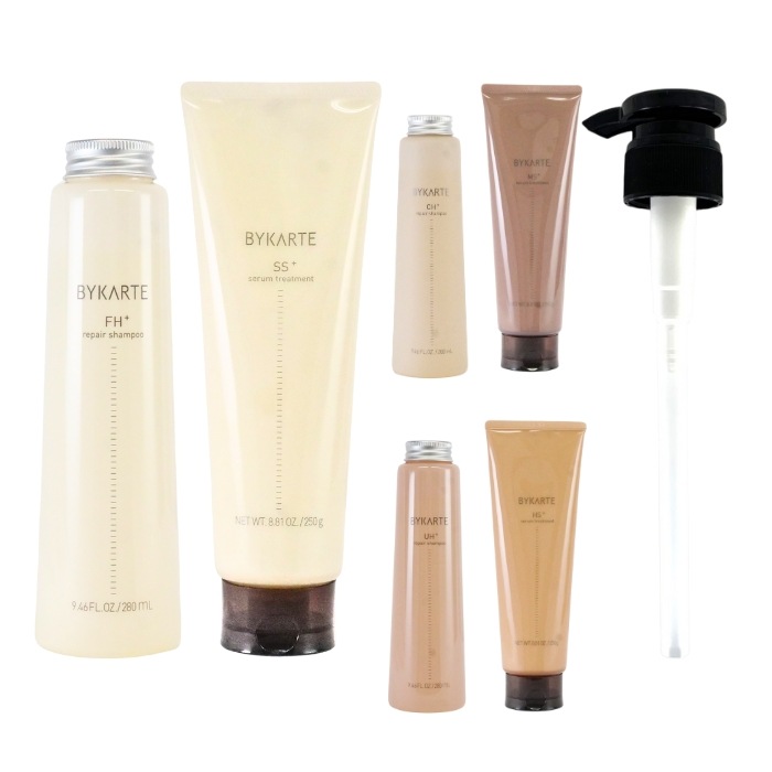 バイカルテ リペアシャンプー FH+ CH+ UH+ 280ml&セラムトリートメント SS+ MS+ HS+ 250g セット 選べる3type