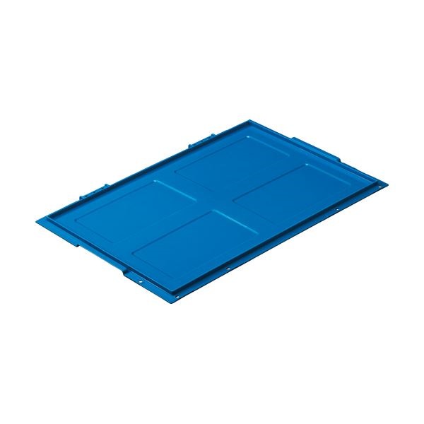 （まとめ）TANOSEE 折りたたみコンテナフタのみ 40/50L用 ダークブルー 1枚 [x10]