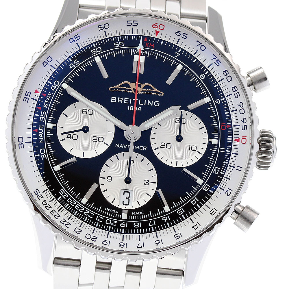 ブライトリング BREITLING AB0138 ナビタイマー 01 クロノグラフ43 自動巻き メンズ 美品 内箱保証書付き_823493【中古】 398,610円
